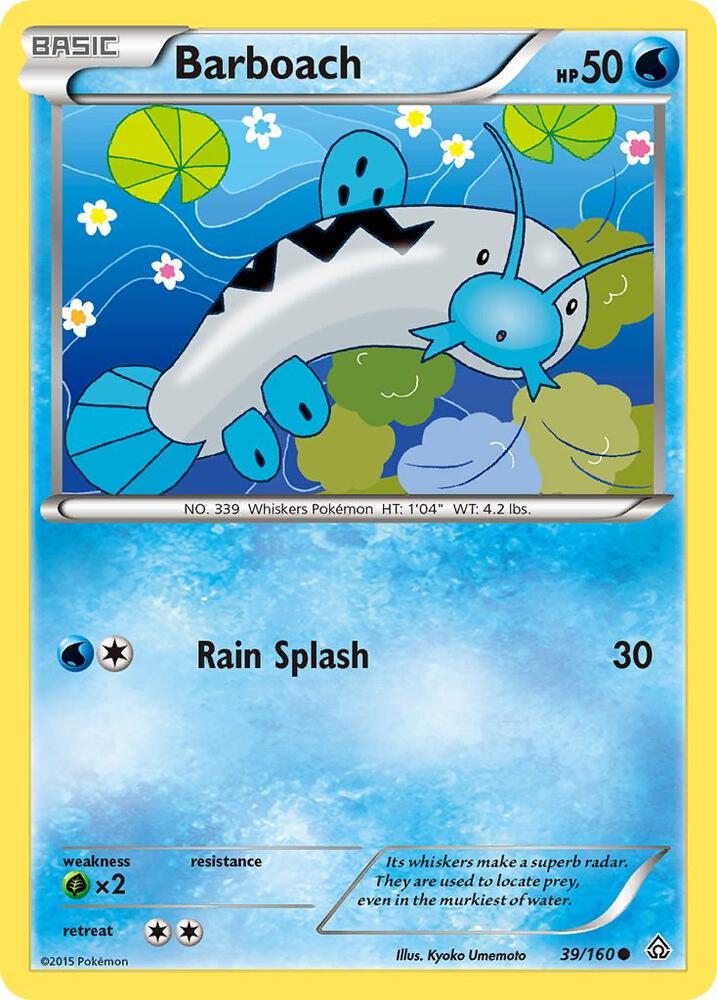 Barboach 39/160 card from XY - Primal Clash