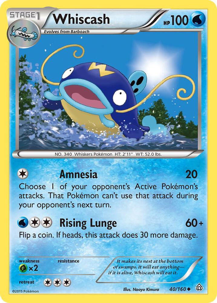 Whiscash 40/160 card from XY - Primal Clash