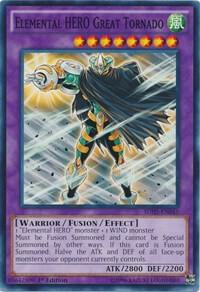 Elemental HERO Great Tornado SDHS-EN045 card from Structure Deck: HERO Strike