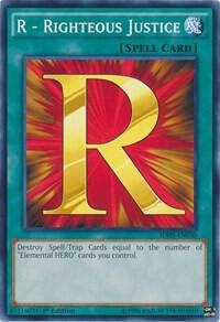 R - Righteous Justice SDHS-EN030 card from Structure Deck: HERO Strike