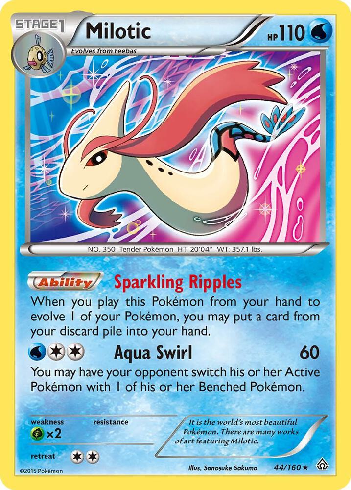 Milotic 44/160 card from XY - Primal Clash
