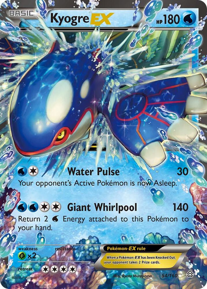 Kyogre EX 54/160 card from XY - Primal Clash