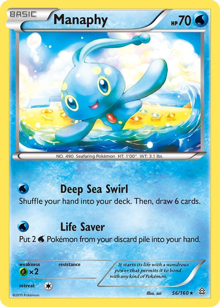 Manaphy 56/160 card from XY - Primal Clash