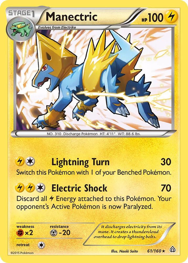 Manectric 61/160 card from XY - Primal Clash