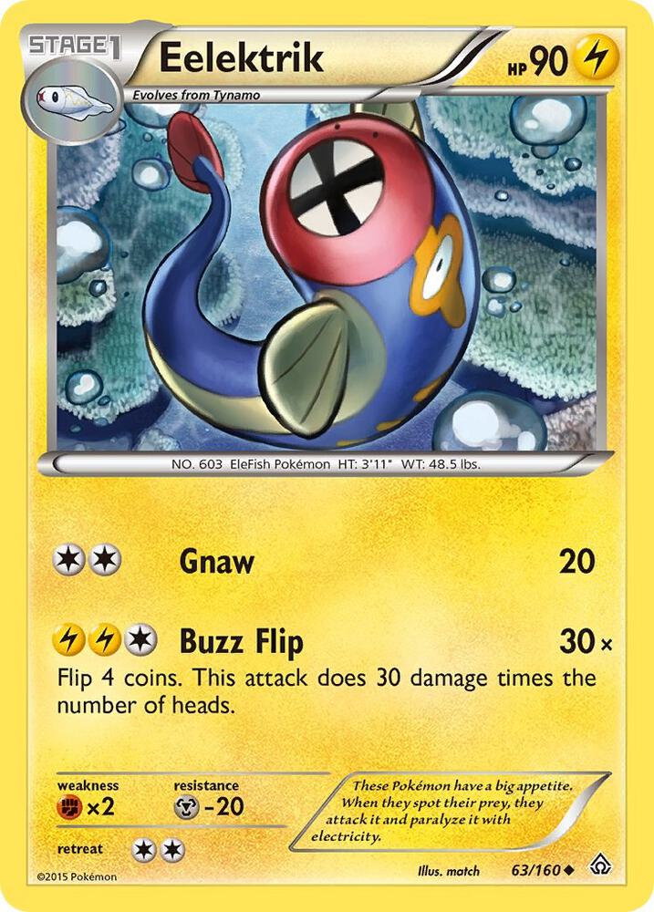 Eelektrik 63/160 card from XY - Primal Clash
