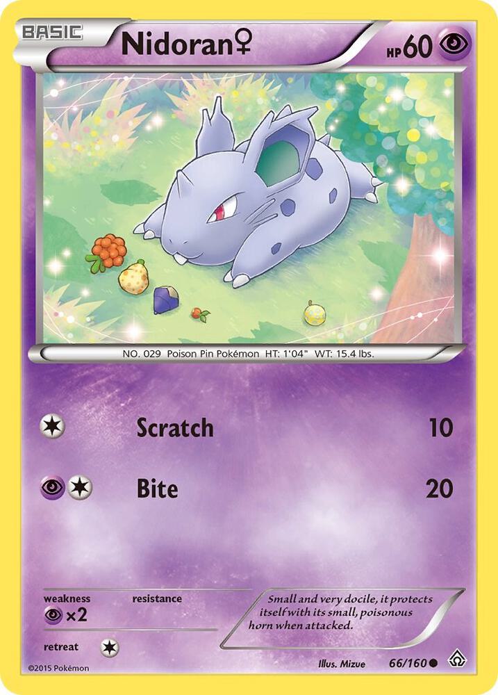 Nidoran (F) 66/160 card from XY - Primal Clash