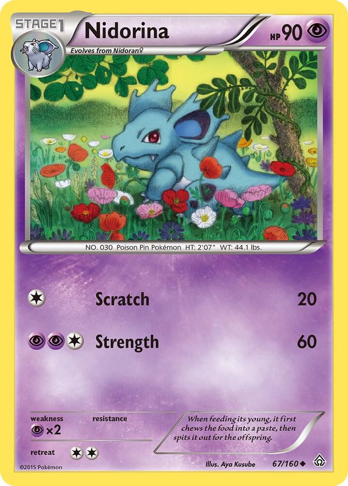 Nidorina 67/160 card from XY - Primal Clash