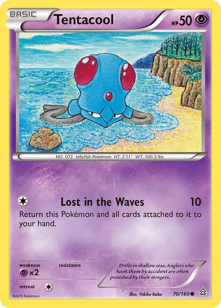 Tentacool 70/160 card from XY - Primal Clash