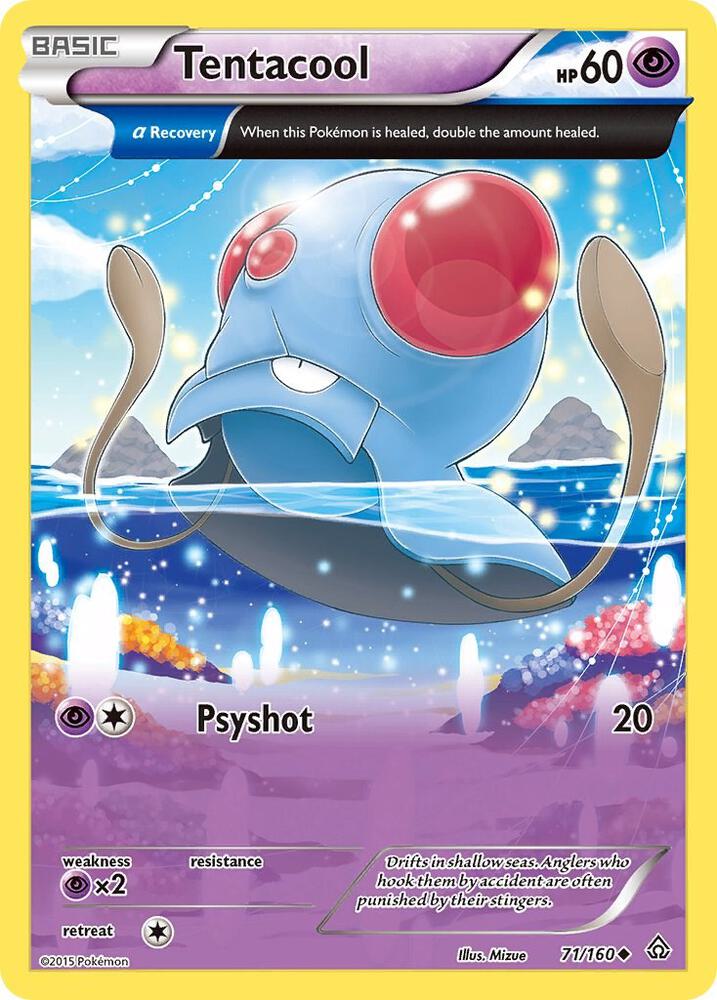 Tentacool (Alpha) 71/160 card from XY - Primal Clash
