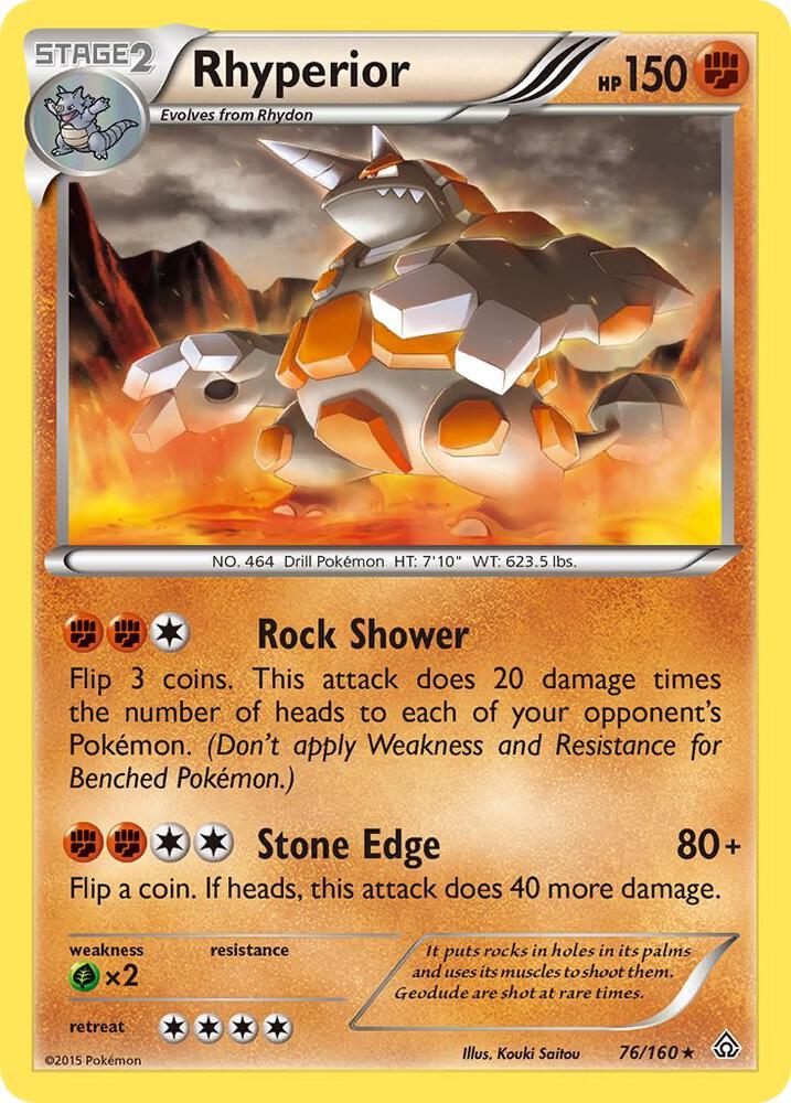 Rhyperior 76/160 card from XY - Primal Clash