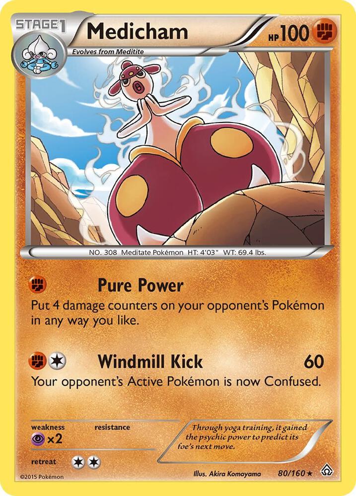 Medicham 80/160 card from XY - Primal Clash