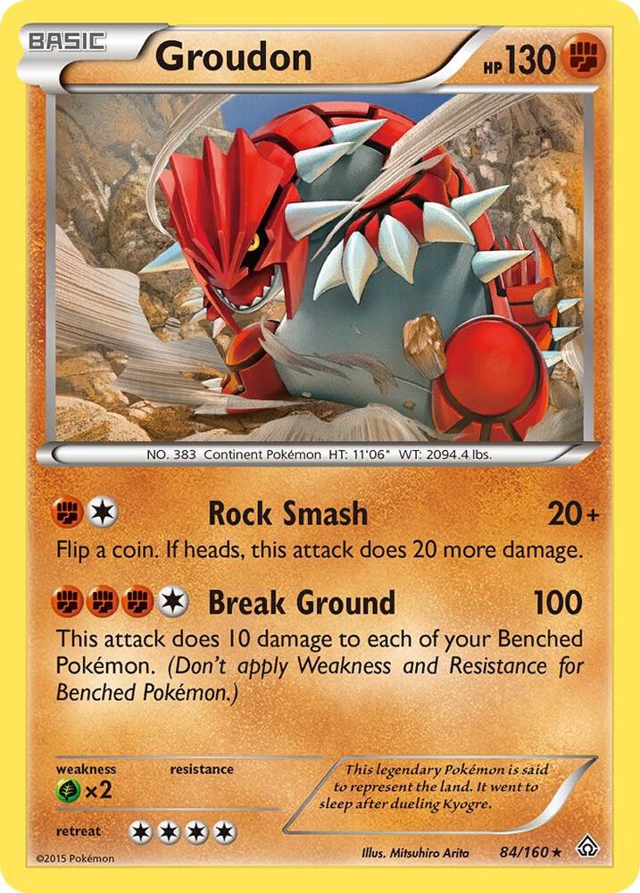 Groudon 84/160 card from XY - Primal Clash