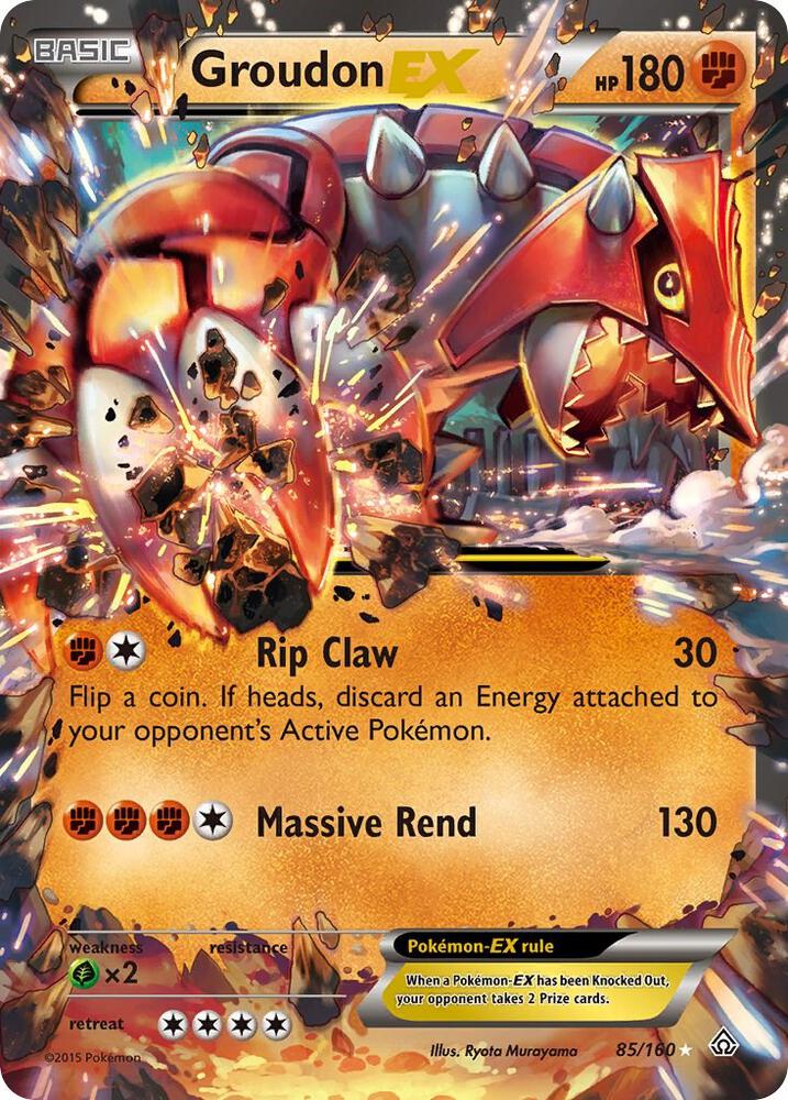 Groudon EX 85/160 card from XY - Primal Clash