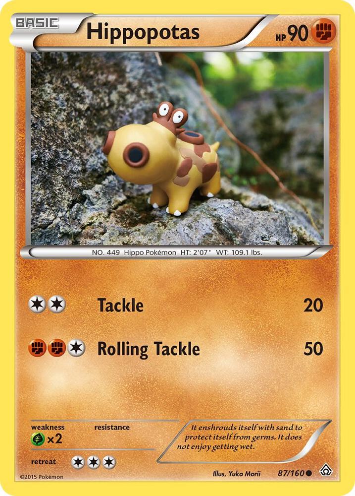 Hippopotas 87/160 card from XY - Primal Clash
