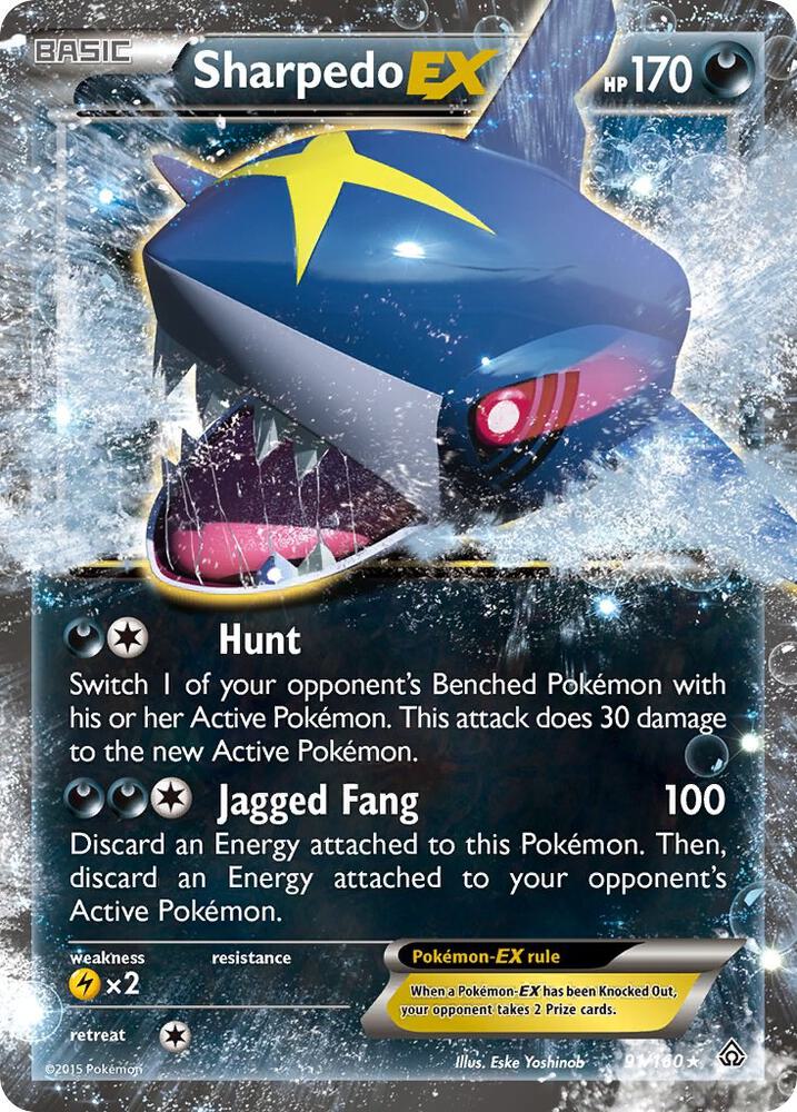 Sharpedo EX 91/160 card from XY - Primal Clash