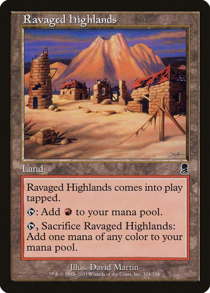 Ravaged Highlands 324 card from Odyssey