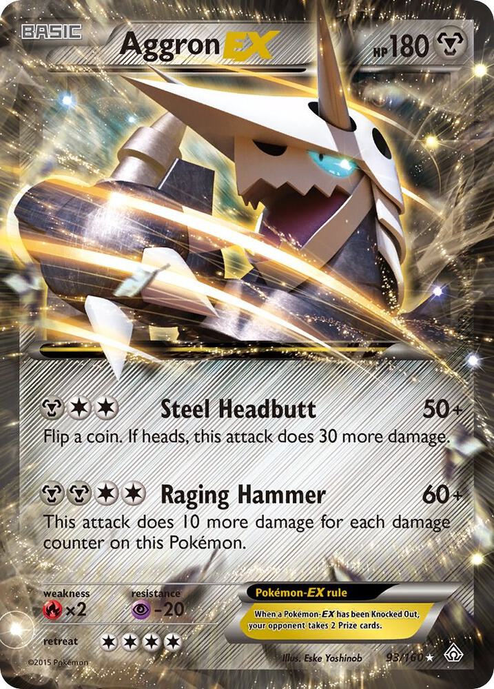 Aggron EX 93/160 card from XY - Primal Clash