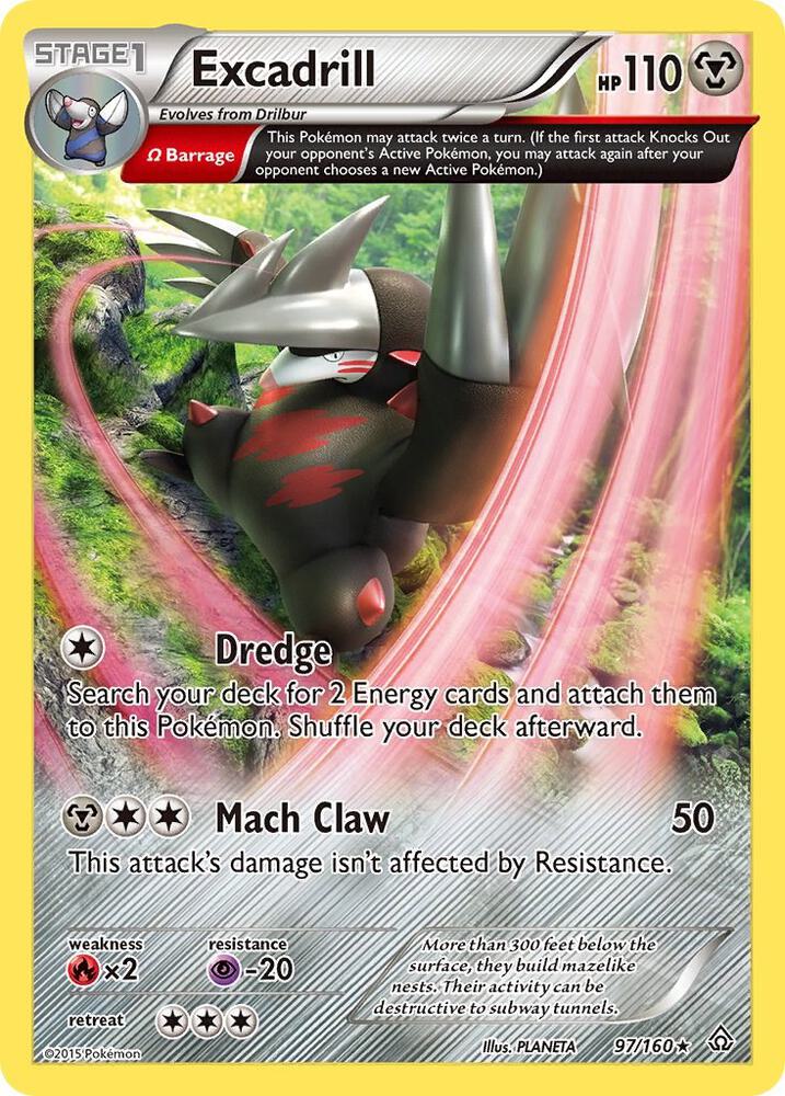 Excadrill (Omega) 97/160 card from XY - Primal Clash