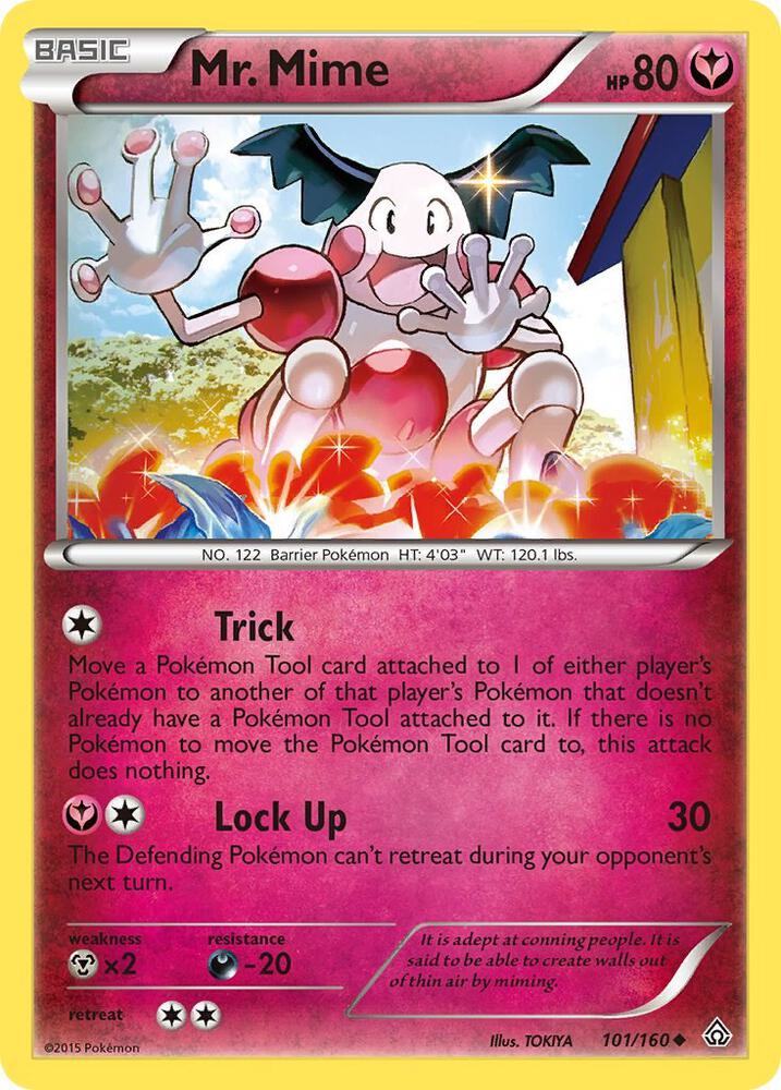 Mr. Mime 101/160 card from XY - Primal Clash