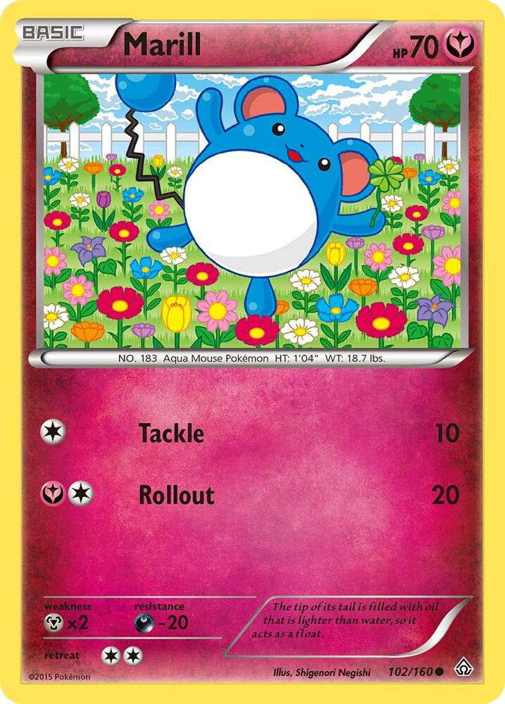 Marill 102/160 card from XY - Primal Clash