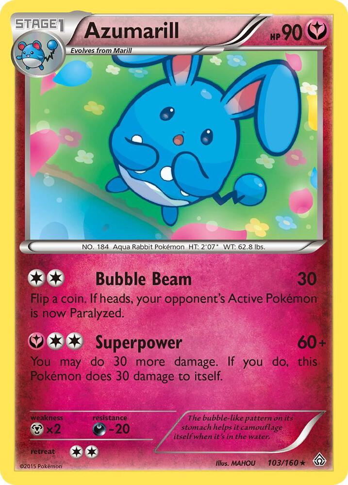 Azumarill 103/160 card from XY - Primal Clash