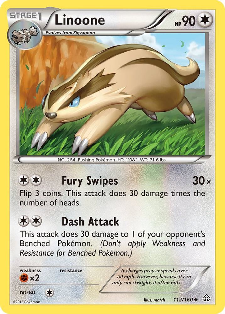 Linoone 112/160 card from XY - Primal Clash