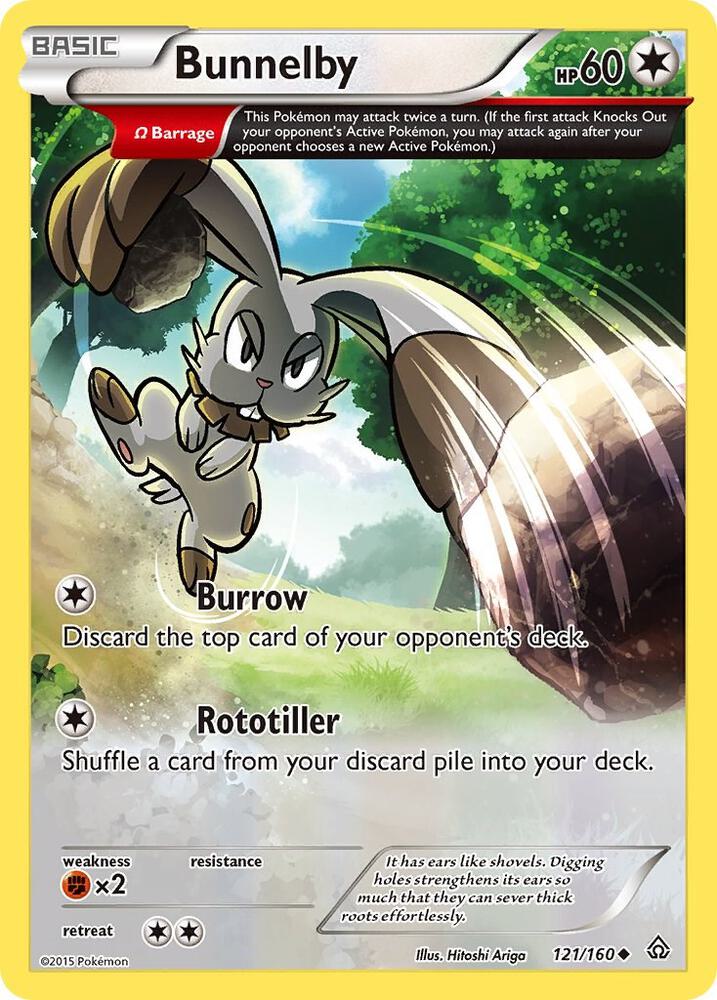 Bunnelby (Omega) 121/160 card from XY - Primal Clash