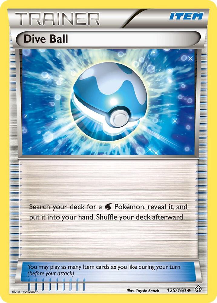 Dive Ball 125/160 card from XY - Primal Clash