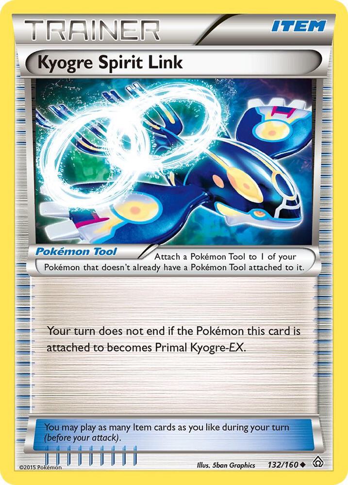 Kyogre Spirit Link 132/160 card from XY - Primal Clash