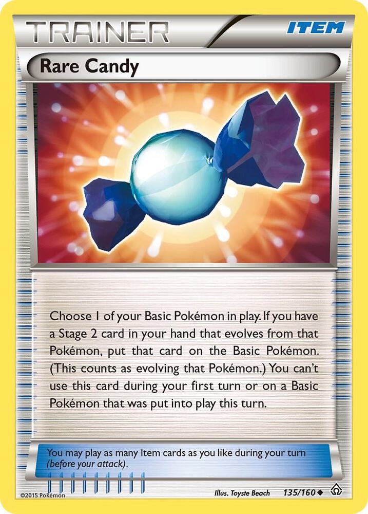 Rare Candy 135/160 card from XY - Primal Clash