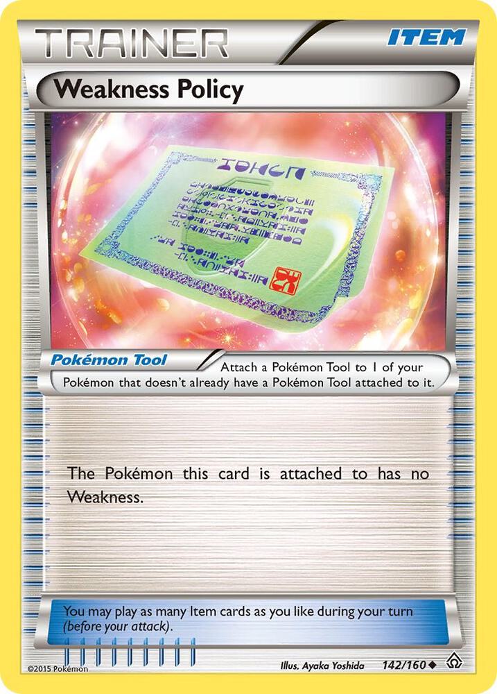 Weakness Policy 142/160 card from XY - Primal Clash