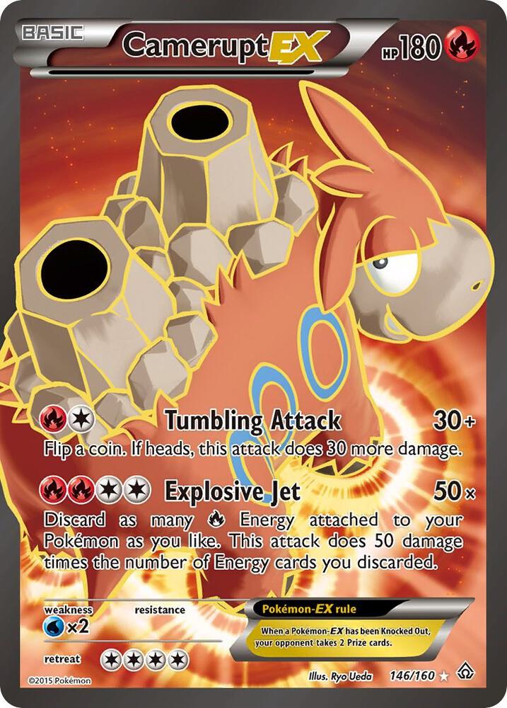 Camerupt EX (146 Full Art) 146/160 card from XY - Primal Clash