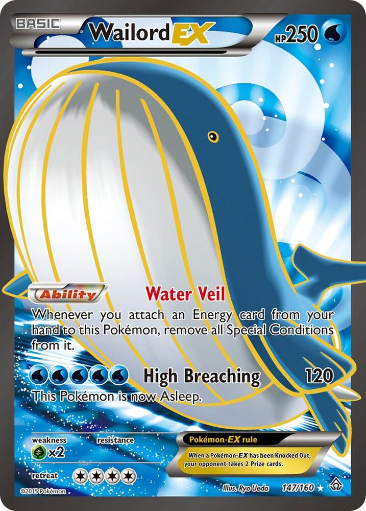 Wailord EX (147 Full Art) 147/160 card from XY - Primal Clash