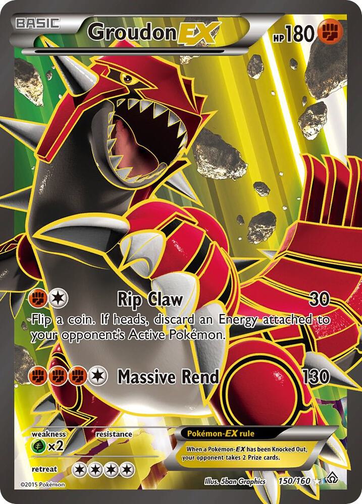 Groudon EX (150 Full Art) 150/160 card from XY - Primal Clash