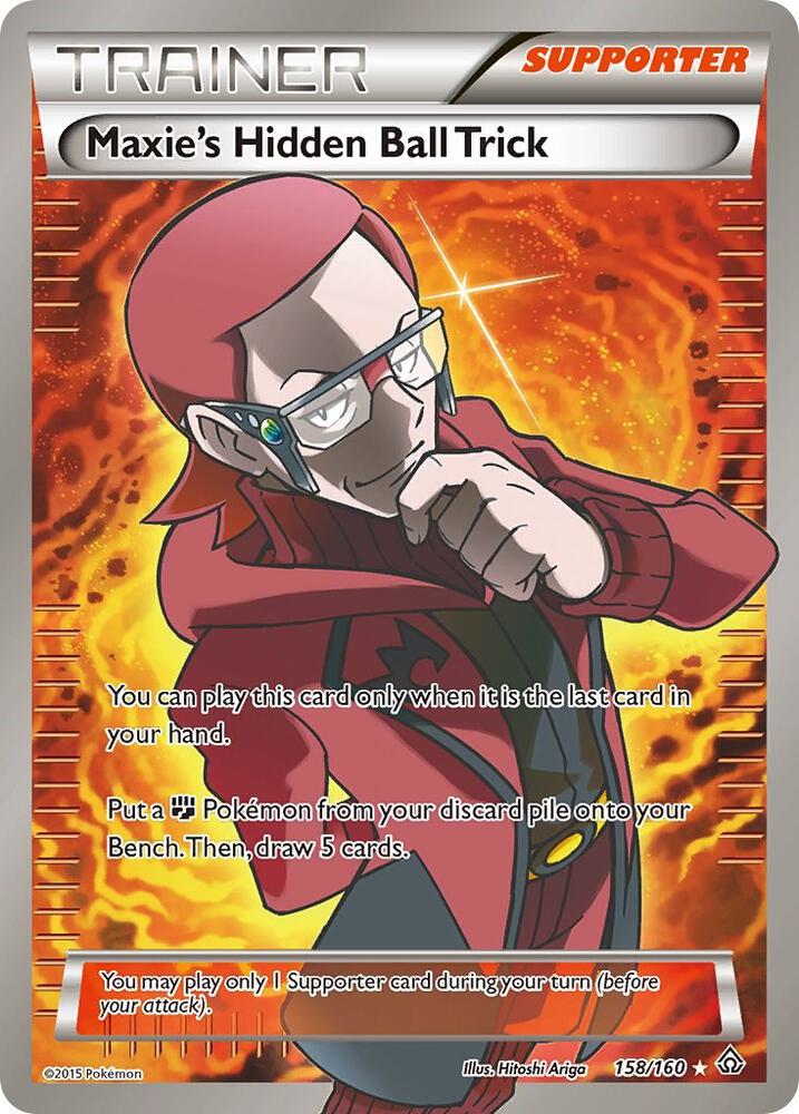 Maxie's Hidden Ball Trick (158 Full Art) 158/160 card from XY - Primal Clash