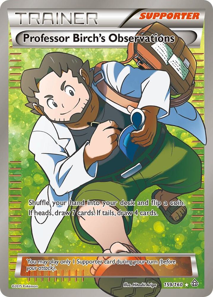 Professor Birch's Observations (159 Full Art) 159/160 card from XY - Primal Clash