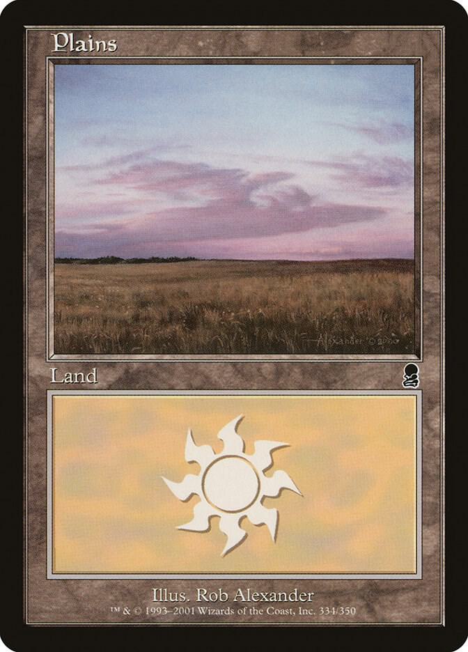 Plains 334 card from Odyssey