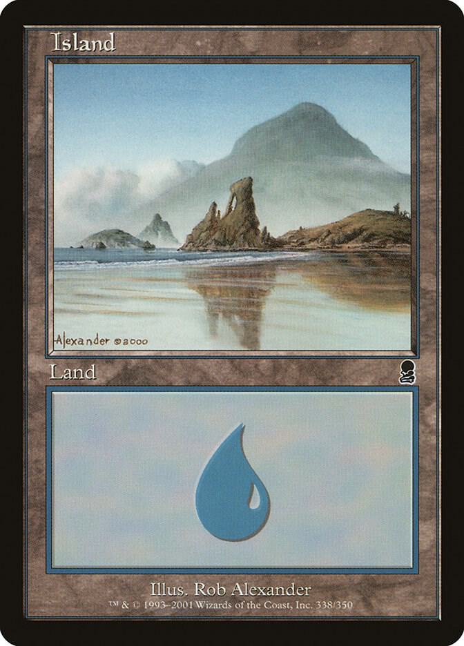 Island 338 card from Odyssey