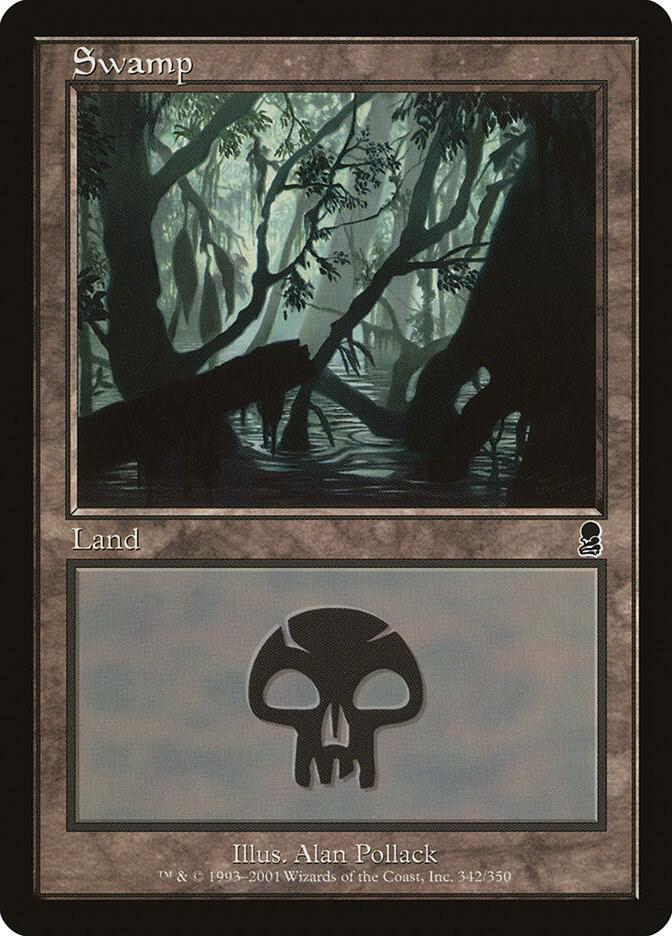 Swamp 342 card from Odyssey