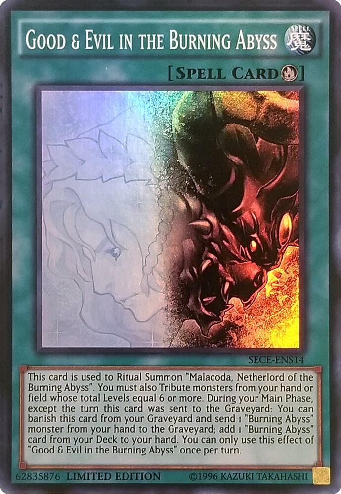 Good & Evil in the Burning Abyss (SE) SECE-ENS14 card from Secrets of Eternity