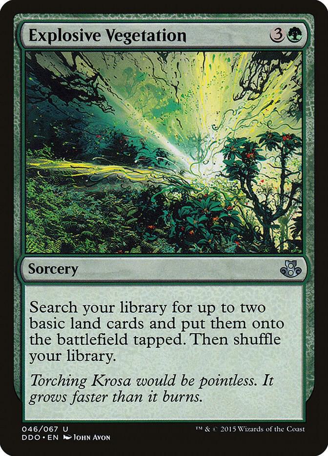 Explosive Vegetation 46 card from Duel Decks: Elspeth vs. Kiora