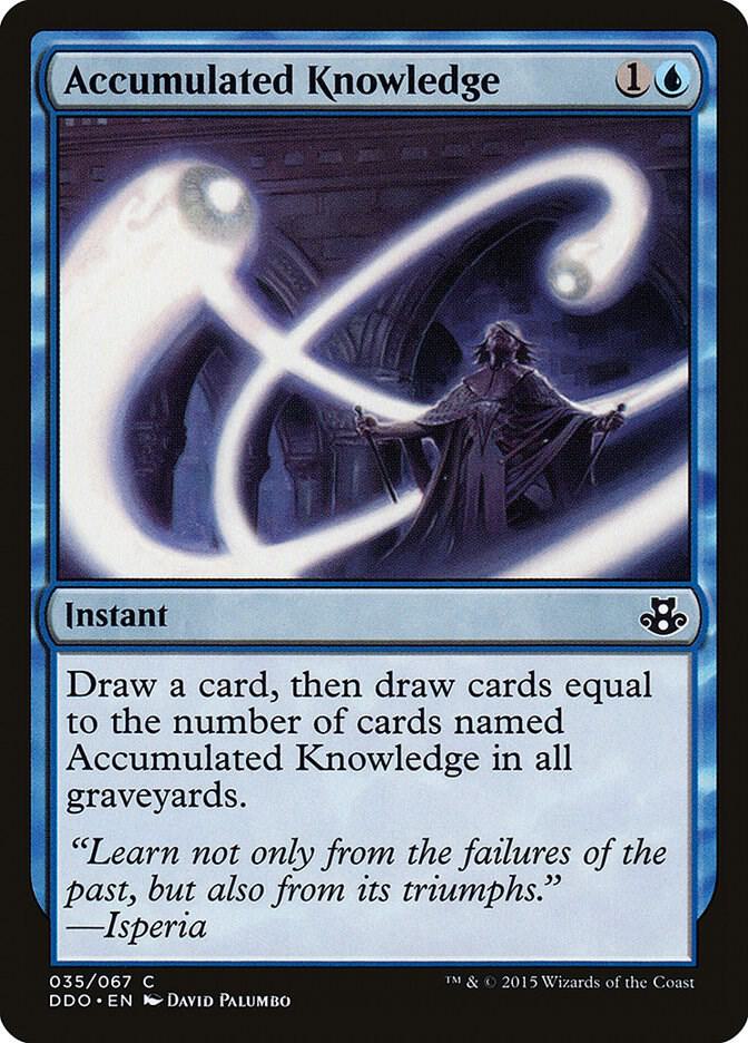 Accumulated Knowledge 35 card from Duel Decks: Elspeth vs. Kiora