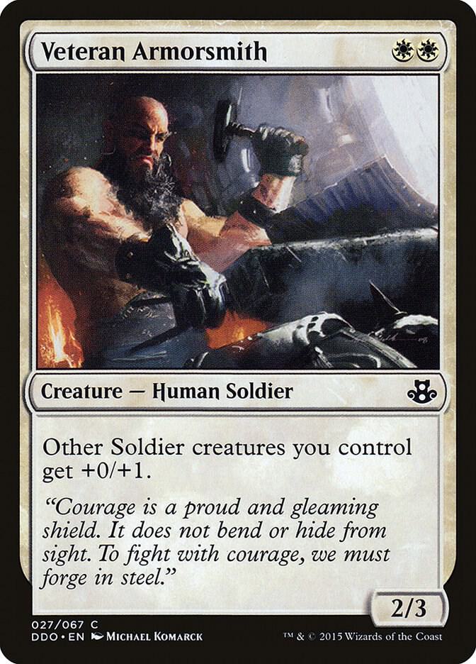 Veteran Armorsmith 27 card from Duel Decks: Elspeth vs. Kiora