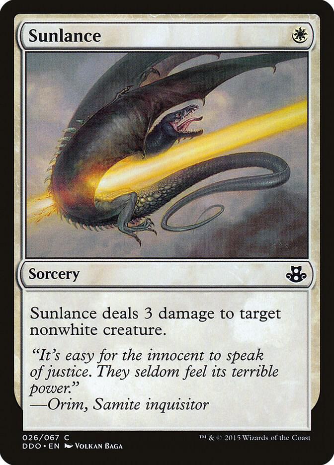 Sunlance 26 card from Duel Decks: Elspeth vs. Kiora