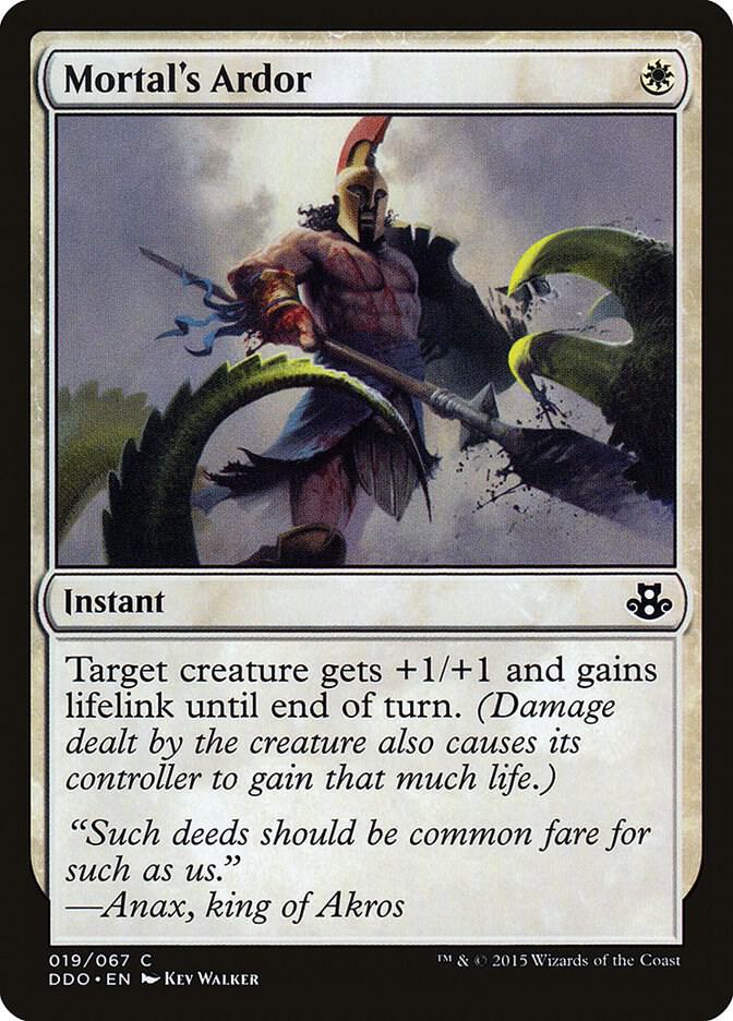 Mortal's Ardor 19 card from Duel Decks: Elspeth vs. Kiora