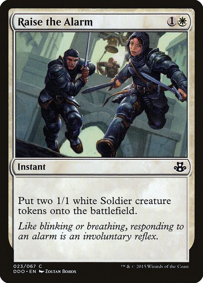 Raise the Alarm 23 card from Duel Decks: Elspeth vs. Kiora