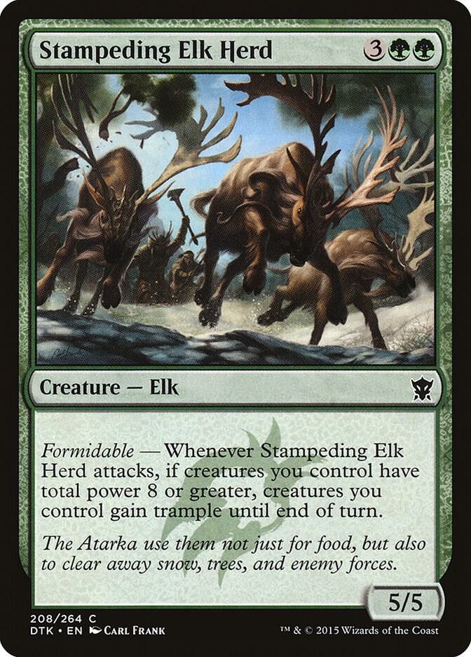 Stampeding Elk Herd 208 card from Dragons of Tarkir