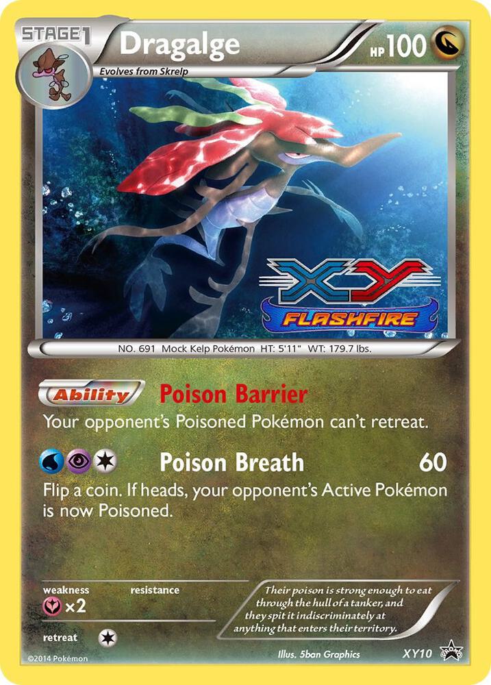 Dragalge (Prerelease) XY10 card from XY Promos