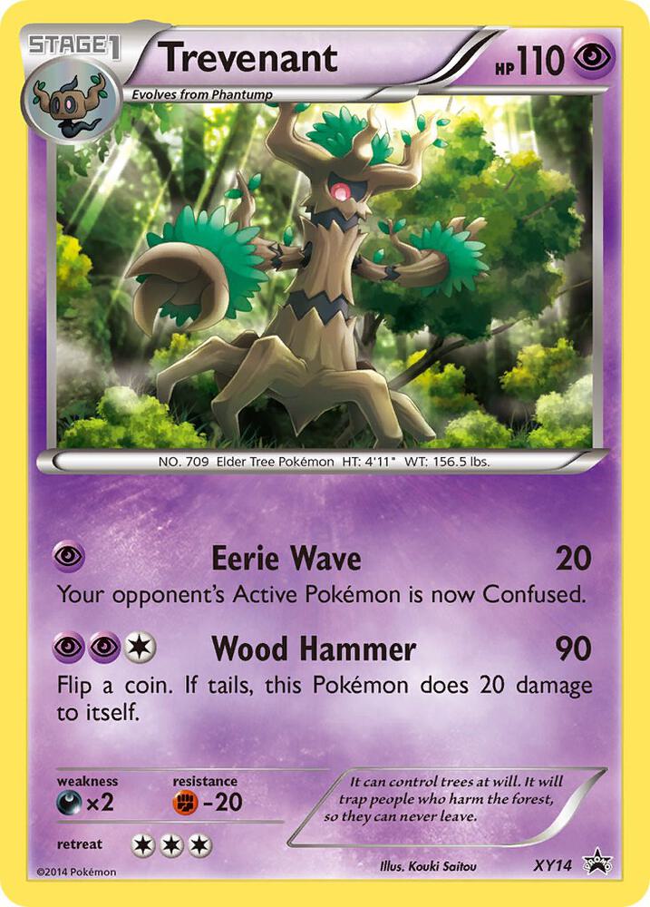 Trevenant XY14 card from XY Promos