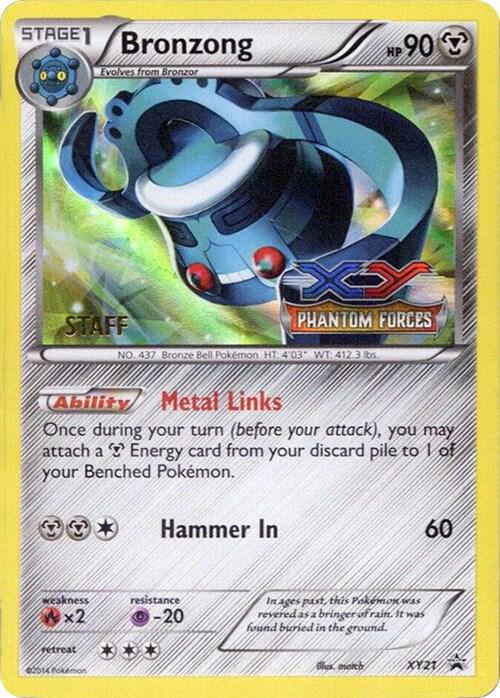 Bronzong (Prerelease) [Staff] XY21 card from XY Promos